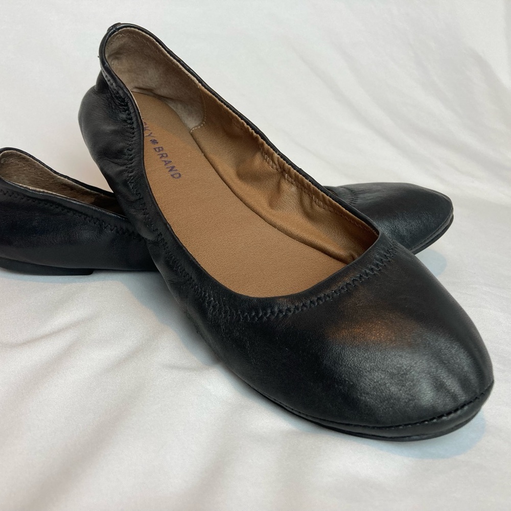 Lucky Brand Black Leather Flats
